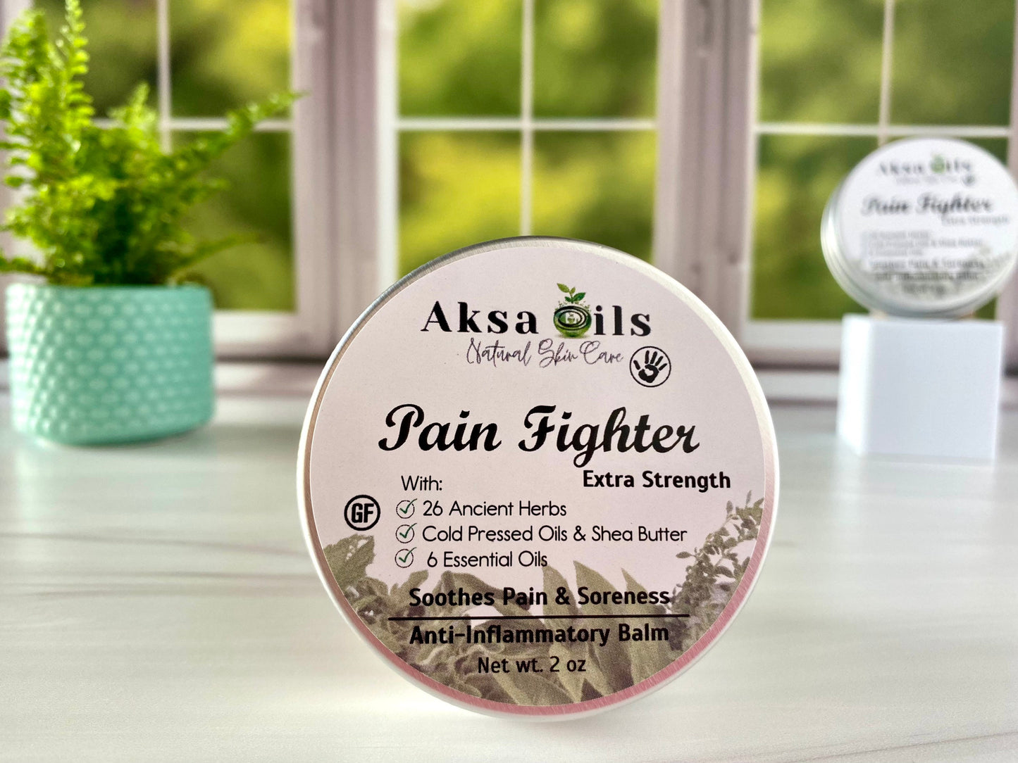 Natural Balm for Chronic Pain, Extra Strength Pain Reliever for Arthritis, Sciatica, Joints, Neck & Muscles, Soothing Oils and Organic Herbs - AksaOils 